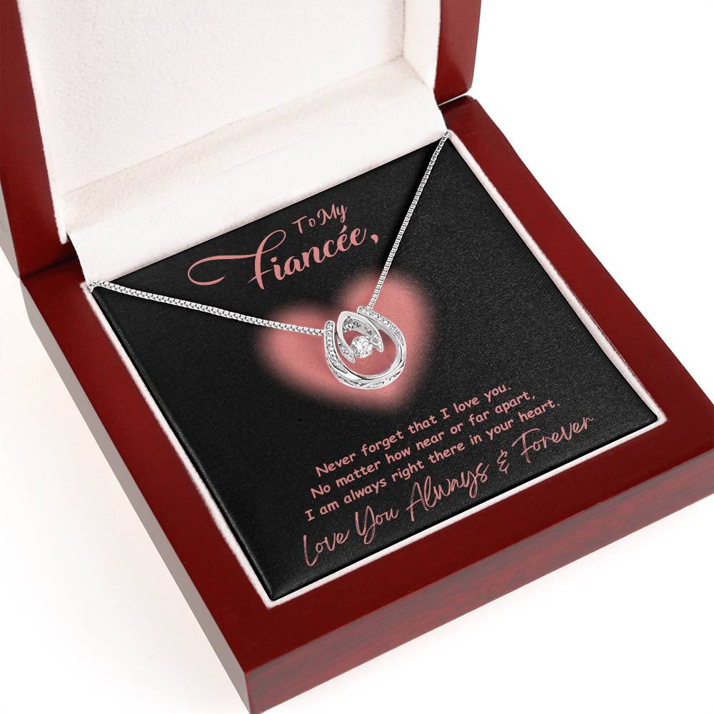 Jewelry To My Fiancée, No Matter How Near Or Far Apart, I Am Always Right There In Your Heart - Dazzling Pure Luck Necklace GiftsByJeff Gifts By Jeff Pittsburgh PA