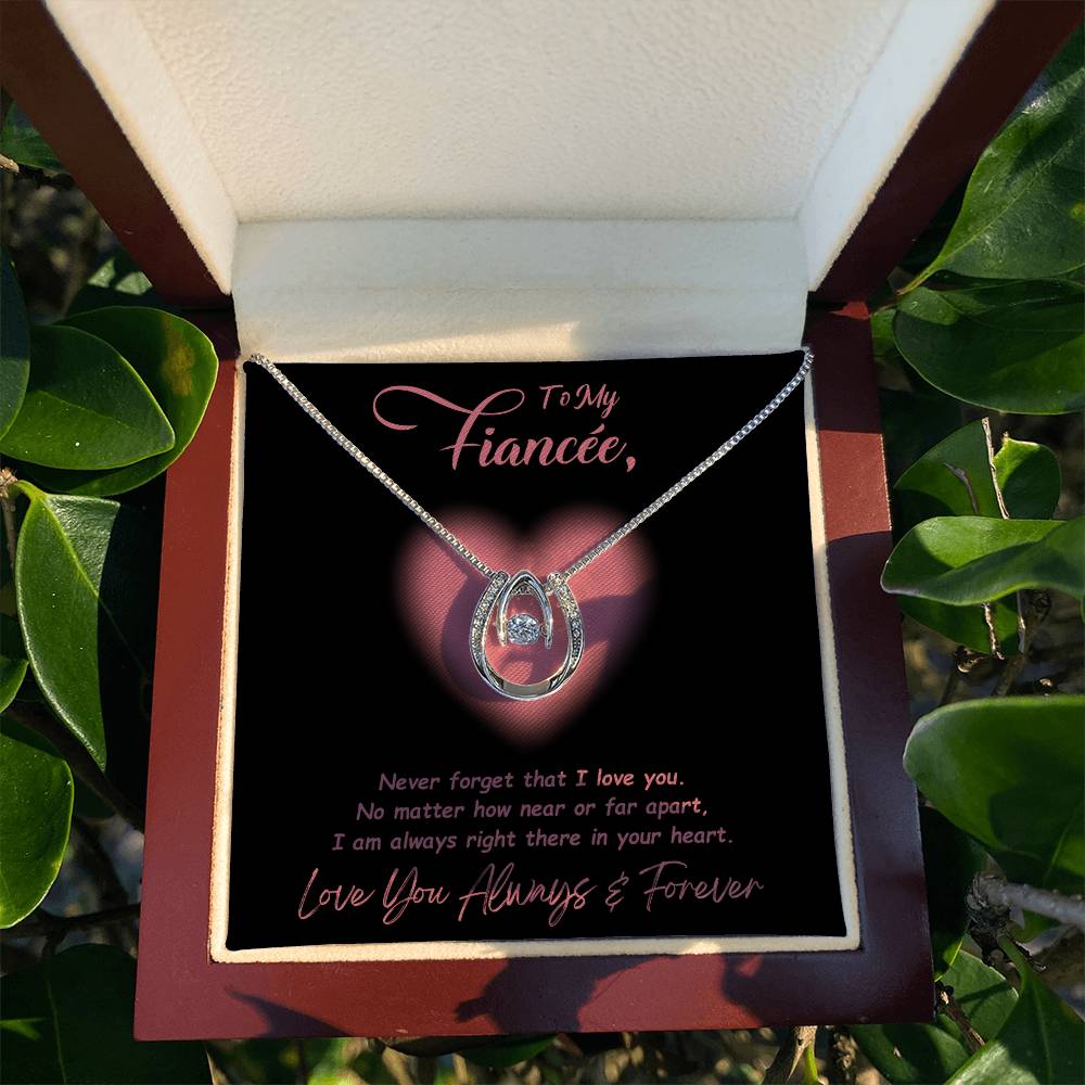 Jewelry To My Fiancée, No Matter How Near Or Far Apart, I Am Always Right There In Your Heart - Dazzling Pure Luck Necklace GiftsByJeff Gifts By Jeff Pittsburgh PA