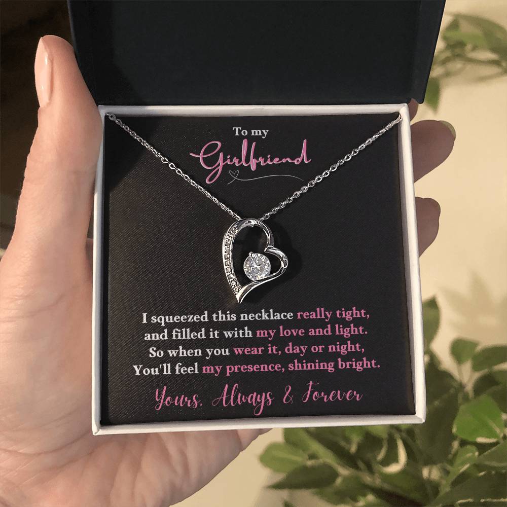 Jewelry To My Girlfriend - ISo when you wear it, day or night, You'll feel my presence, shining bright. - Forever Love Necklace GiftsByJeff Gifts By Jeff Pittsburgh PA