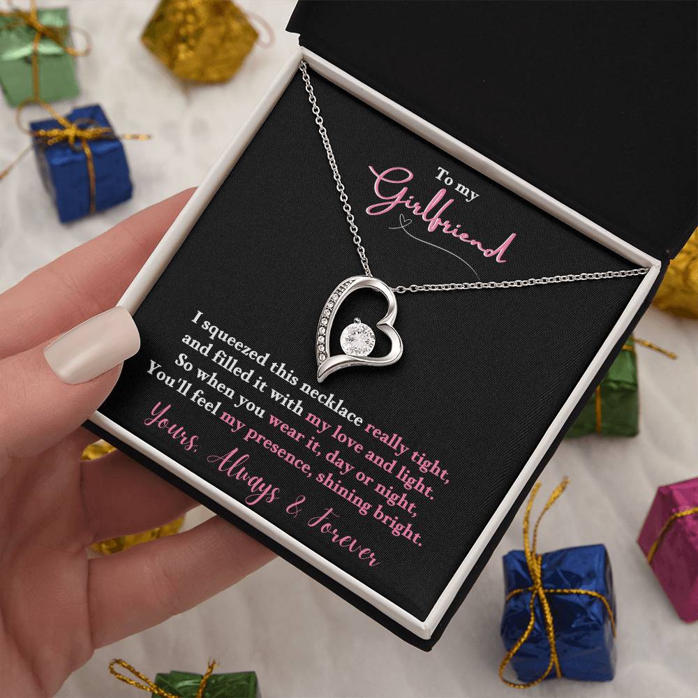 Jewelry To My Girlfriend - ISo when you wear it, day or night, You'll feel my presence, shining bright. - Forever Love Necklace GiftsByJeff Gifts By Jeff Pittsburgh PA