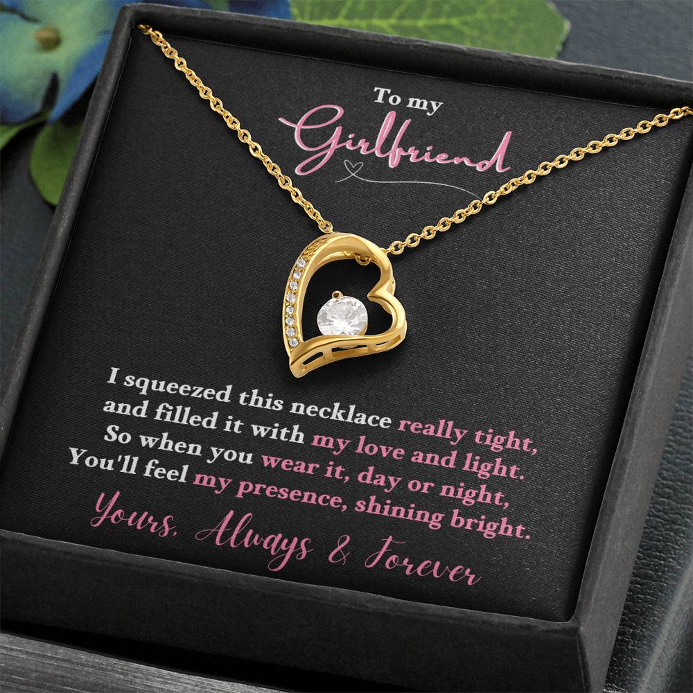 Jewelry To My Girlfriend - ISo when you wear it, day or night, You'll feel my presence, shining bright. - Forever Love Necklace GiftsByJeff Gifts By Jeff Pittsburgh PA