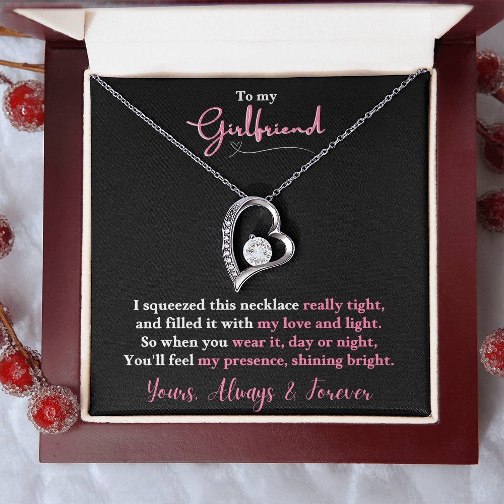 Jewelry To My Girlfriend - ISo when you wear it, day or night, You'll feel my presence, shining bright. - Forever Love Necklace GiftsByJeff Gifts By Jeff Pittsburgh PA