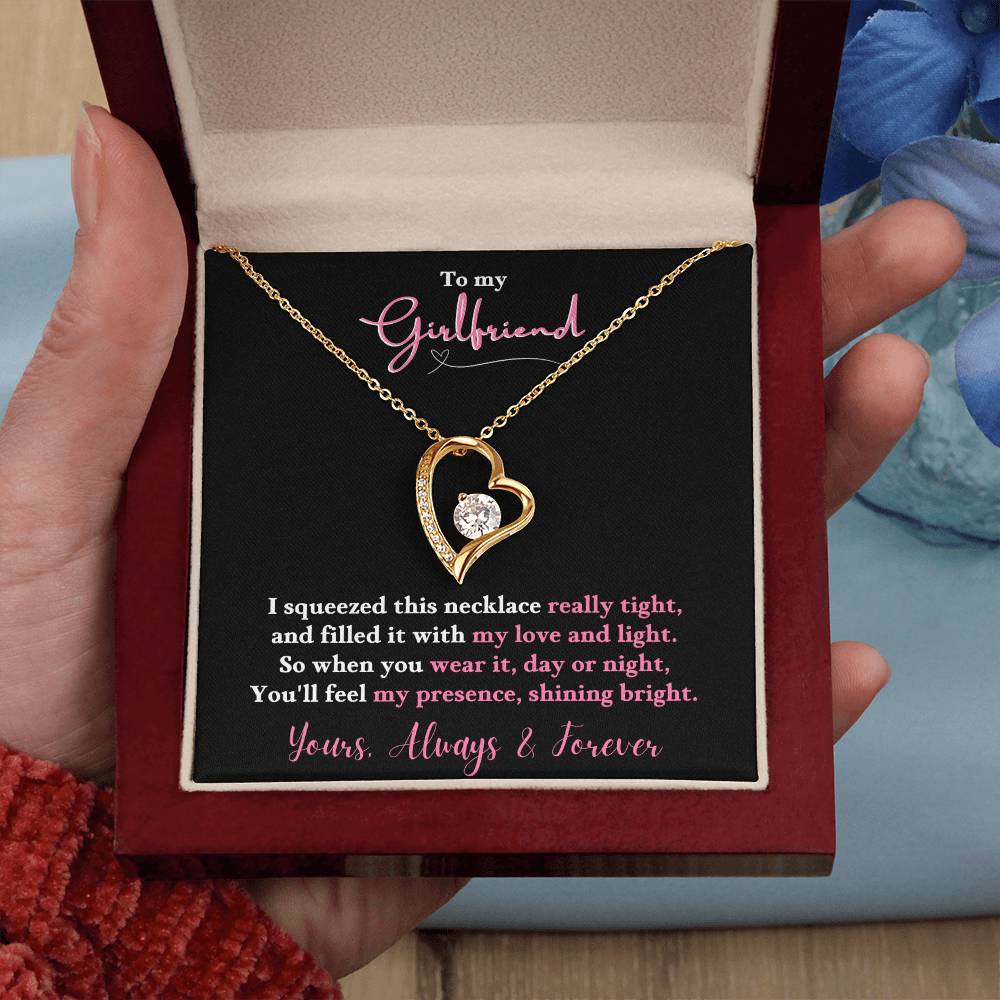 Jewelry To My Girlfriend - ISo when you wear it, day or night, You'll feel my presence, shining bright. - Forever Love Necklace GiftsByJeff Gifts By Jeff Pittsburgh PA