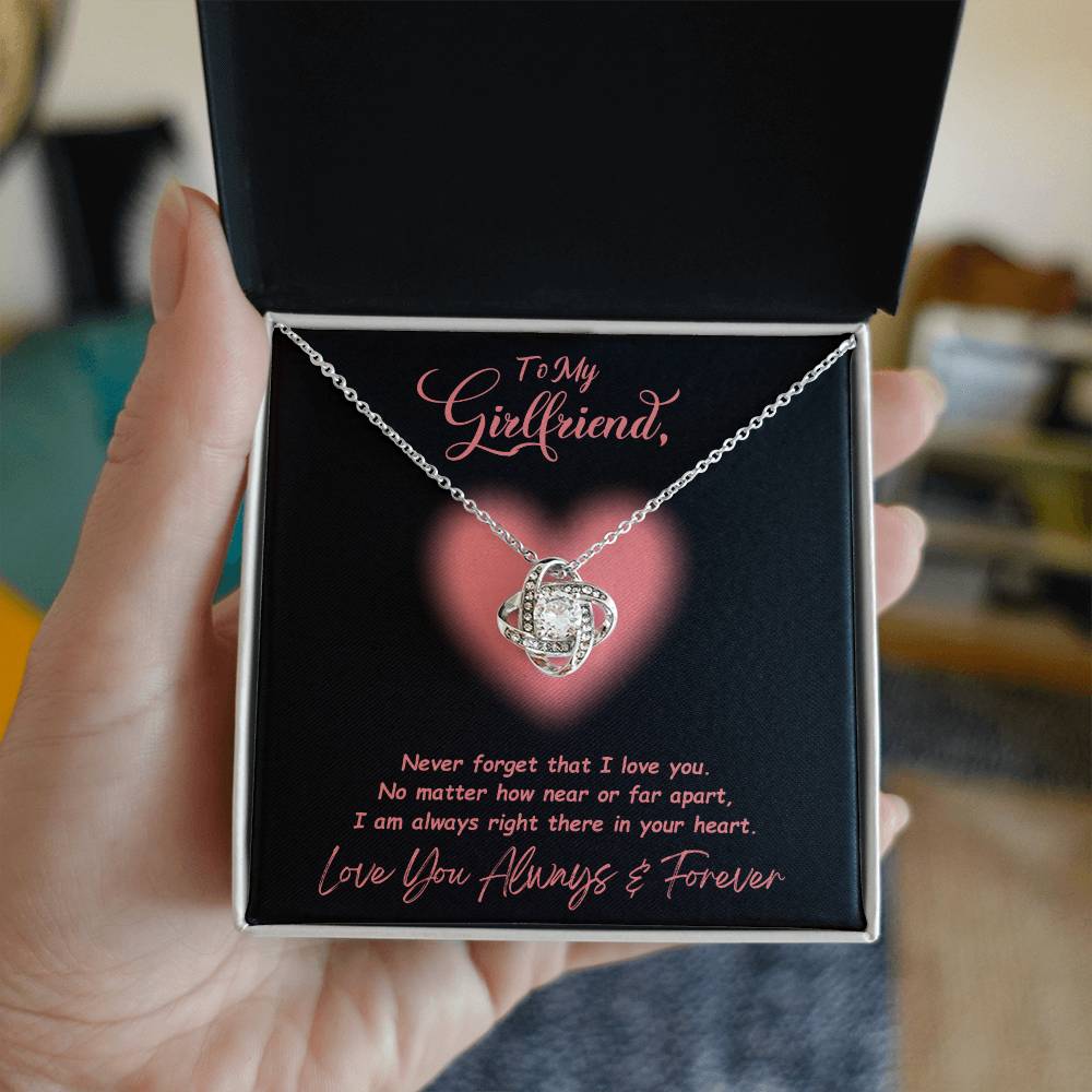 Jewelry To My Girlfriend, Never Forget That I Love You - Beautiful Love Knot Necklace GiftsByJeff Gifts By Jeff Pittsburgh PA