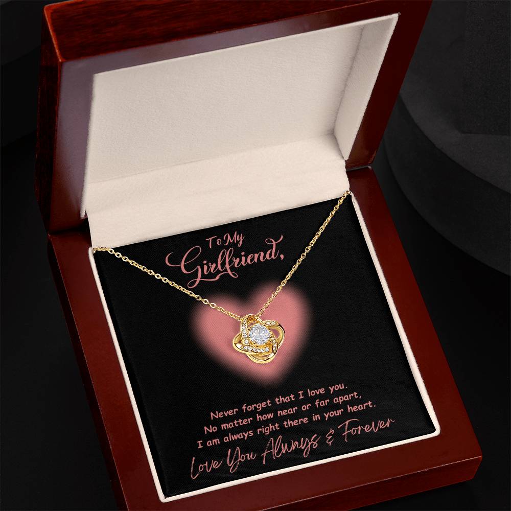 Jewelry To My Girlfriend, Never Forget That I Love You - Beautiful Love Knot Necklace GiftsByJeff Gifts By Jeff Pittsburgh PA