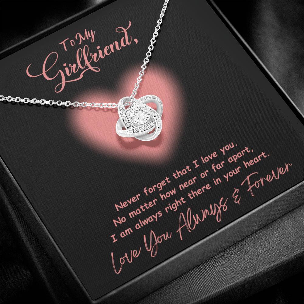 Jewelry To My Girlfriend, Never Forget That I Love You - Beautiful Love Knot Necklace GiftsByJeff Gifts By Jeff Pittsburgh PA