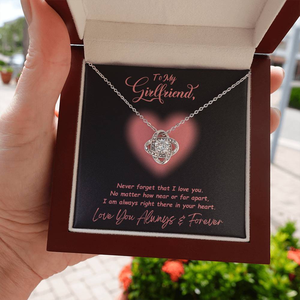 Jewelry To My Girlfriend, Never Forget That I Love You - Beautiful Love Knot Necklace GiftsByJeff Gifts By Jeff Pittsburgh PA