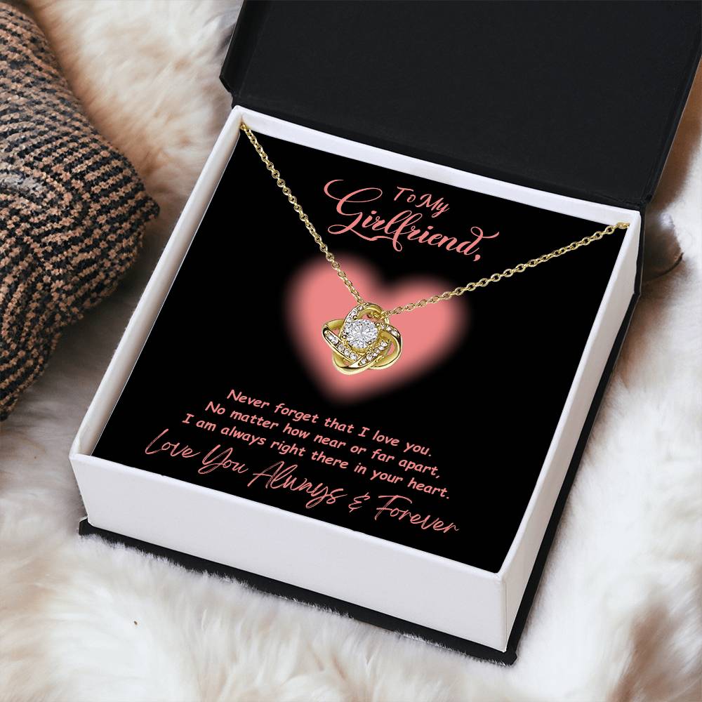 Jewelry To My Girlfriend, Never Forget That I Love You - Beautiful Love Knot Necklace GiftsByJeff Gifts By Jeff Pittsburgh PA