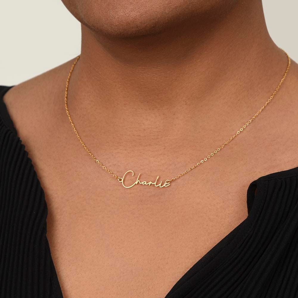 Jewelry To My Granddaughter - When I'm not near, just hold it close, Feel my love, that's what matters most. - Signature Style Name Necklace GiftsByJeff Gifts By Jeff Pittsburgh PA