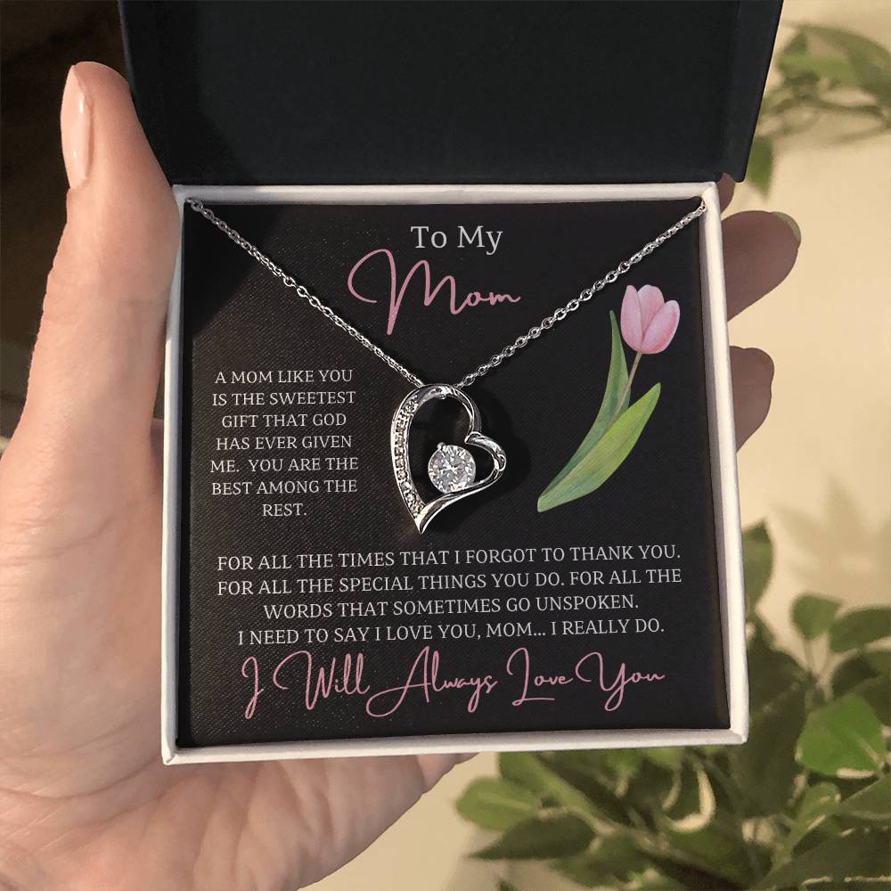 Jewelry To My Mom, For all the words that sometimes go unspoken I need to say I love you, mom...I really do! - dazzling Forever Love Necklace GiftsByJeff Gifts By Jeff Pittsburgh PA