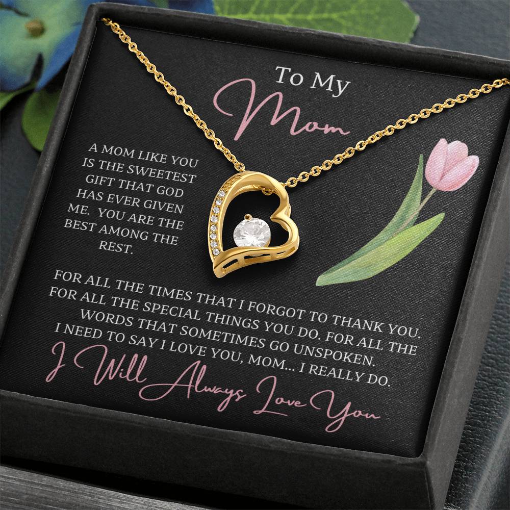 Jewelry To My Mom, For all the words that sometimes go unspoken I need to say I love you, mom...I really do! - dazzling Forever Love Necklace GiftsByJeff Gifts By Jeff Pittsburgh PA