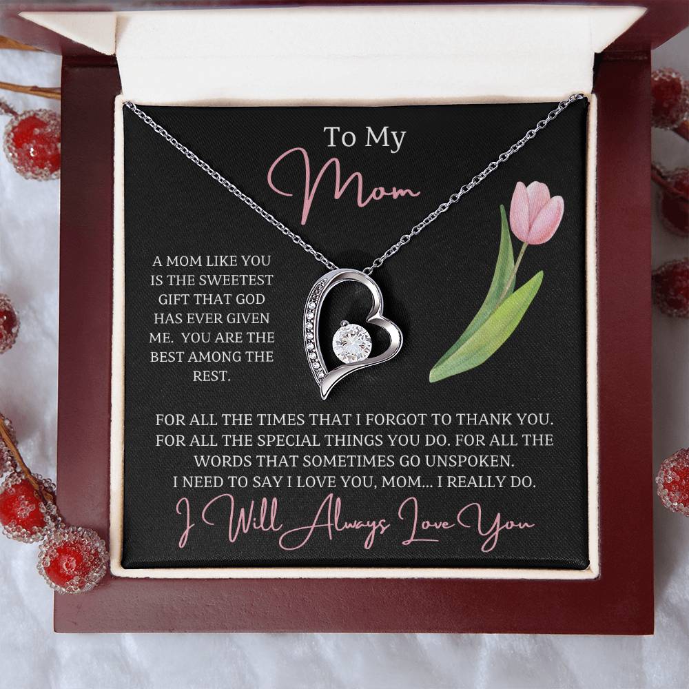 Jewelry To My Mom, For all the words that sometimes go unspoken I need to say I love you, mom...I really do! - dazzling Forever Love Necklace GiftsByJeff Gifts By Jeff Pittsburgh PA