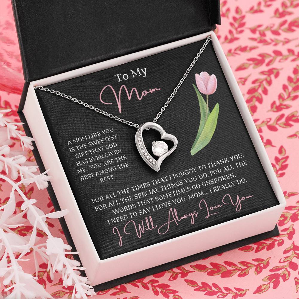 Jewelry To My Mom, For all the words that sometimes go unspoken I need to say I love you, mom...I really do! - dazzling Forever Love Necklace GiftsByJeff Gifts By Jeff Pittsburgh PA