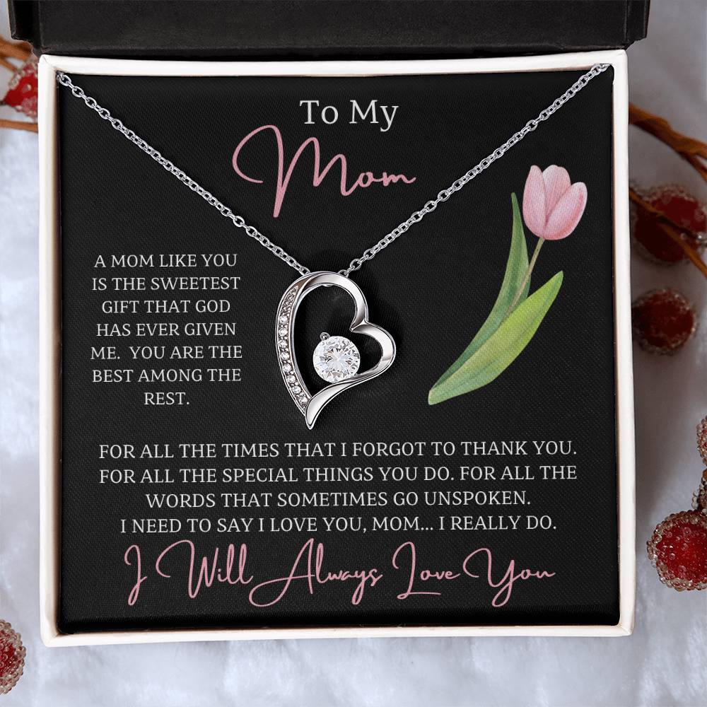 Jewelry To My Mom, For all the words that sometimes go unspoken I need to say I love you, mom...I really do! - dazzling Forever Love Necklace GiftsByJeff Gifts By Jeff Pittsburgh PA