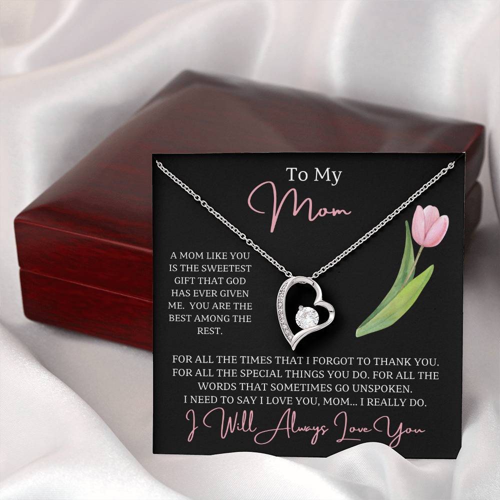 Jewelry To My Mom, For all the words that sometimes go unspoken I need to say I love you, mom...I really do! - dazzling Forever Love Necklace GiftsByJeff Gifts By Jeff Pittsburgh PA