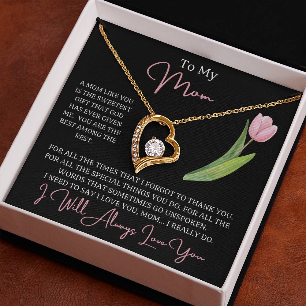 Jewelry To My Mom, For all the words that sometimes go unspoken I need to say I love you, mom...I really do! - dazzling Forever Love Necklace GiftsByJeff Gifts By Jeff Pittsburgh PA