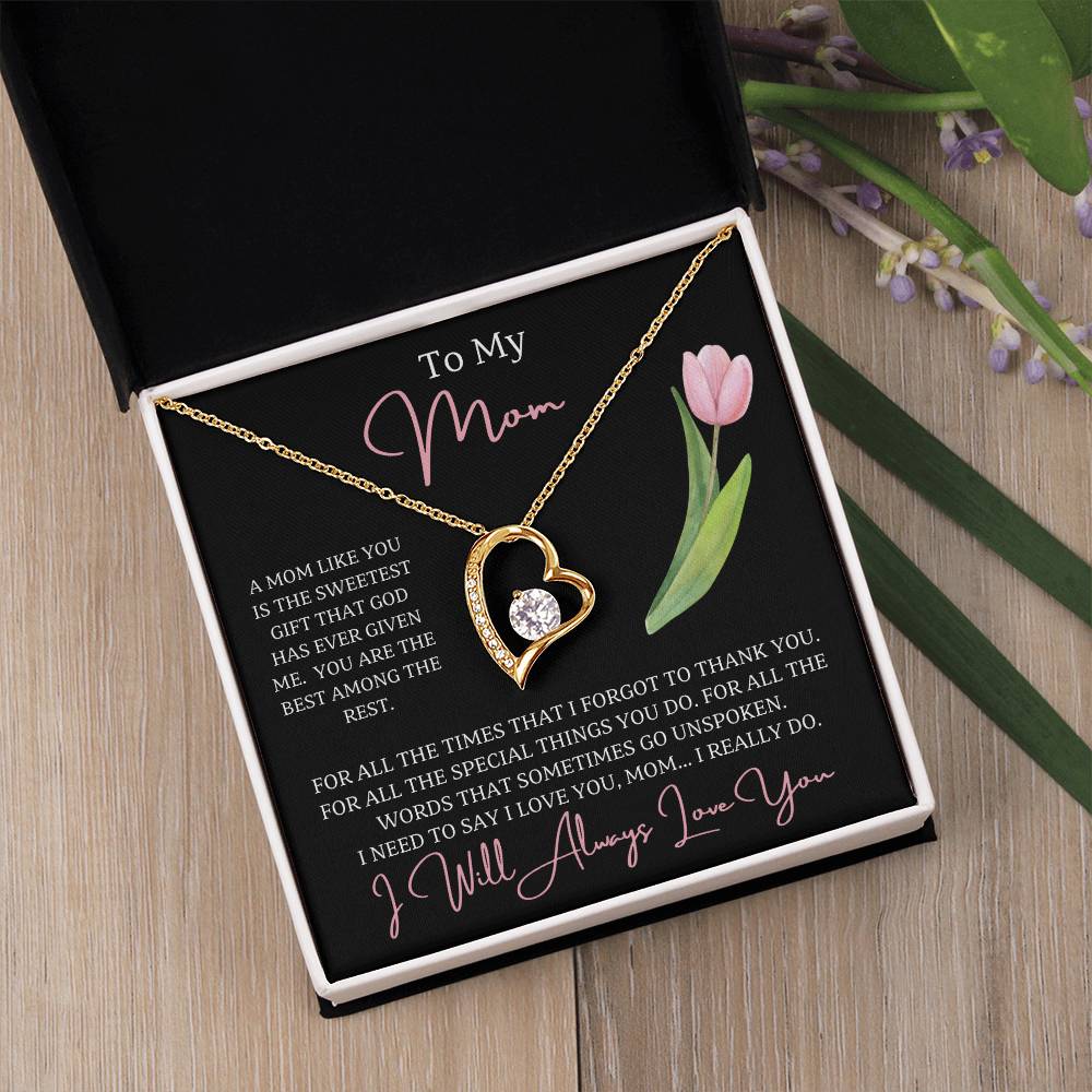 Jewelry To My Mom, For all the words that sometimes go unspoken I need to say I love you, mom...I really do! - dazzling Forever Love Necklace GiftsByJeff Gifts By Jeff Pittsburgh PA