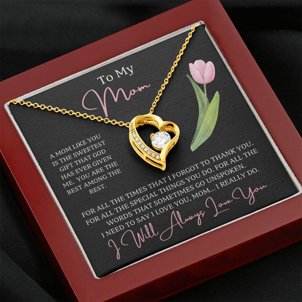 Jewelry To My Mom, For all the words that sometimes go unspoken I need to say I love you, mom...I really do! - dazzling Forever Love Necklace GiftsByJeff Gifts By Jeff Pittsburgh PA