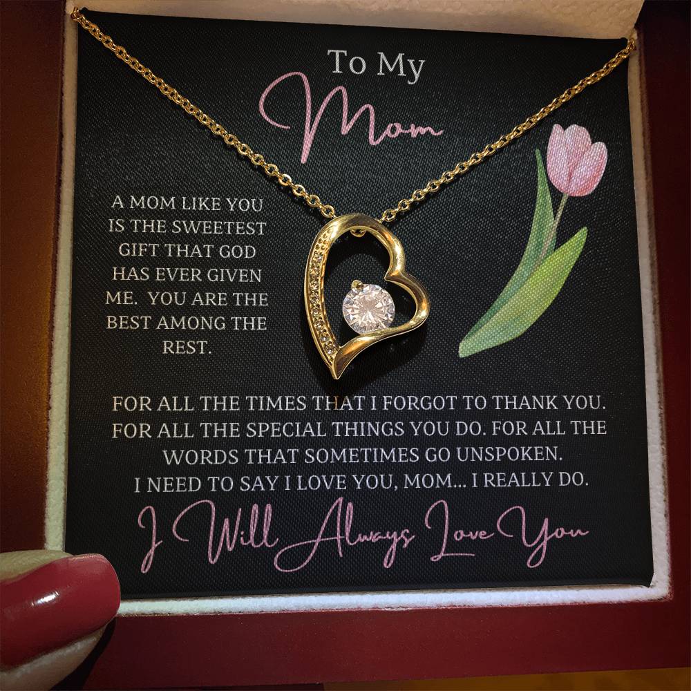 Jewelry To My Mom, For all the words that sometimes go unspoken I need to say I love you, mom...I really do! - dazzling Forever Love Necklace GiftsByJeff Gifts By Jeff Pittsburgh PA