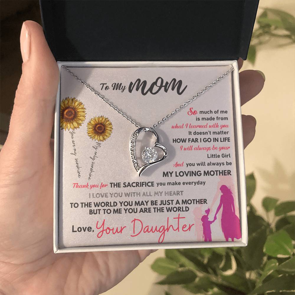 Jewelry To My Mom, Thank You For The Sacrifice You Make Everyday - Dazzling Forever Love Necklace GiftsByJeff Gifts By Jeff Pittsburgh PA