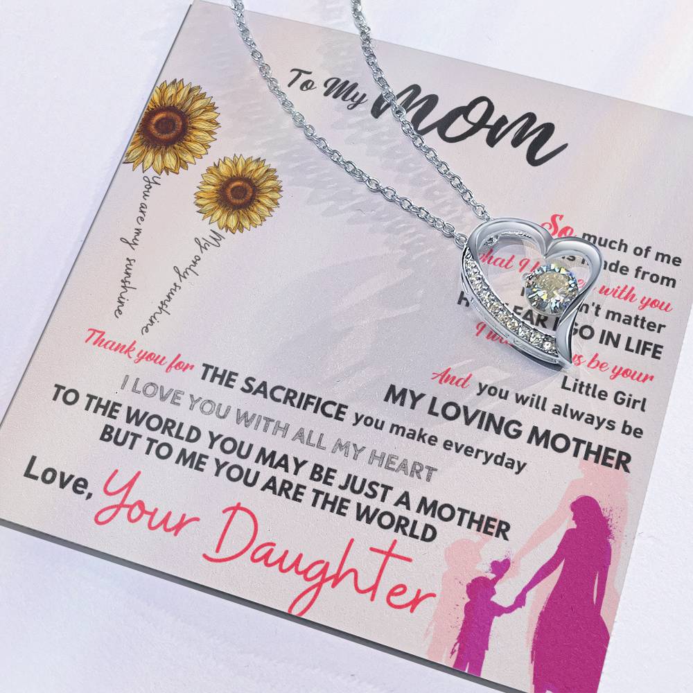 Jewelry To My Mom, Thank You For The Sacrifice You Make Everyday - Dazzling Forever Love Necklace GiftsByJeff Gifts By Jeff Pittsburgh PA