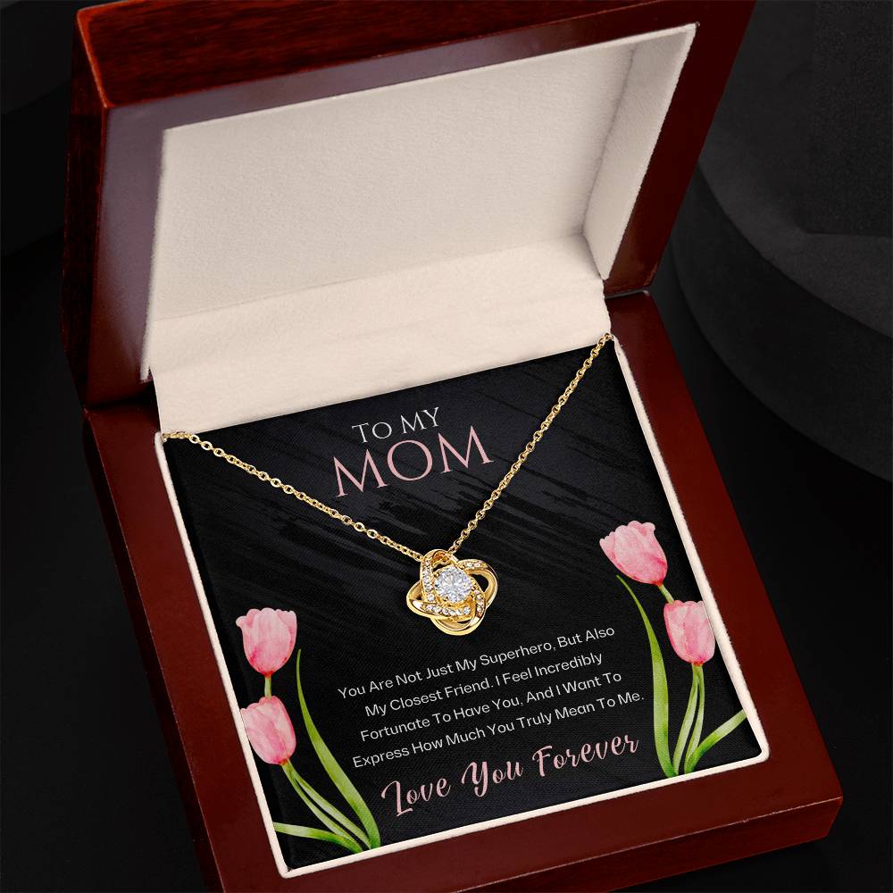 Jewelry To My Mom, You Are My Superhero - Love Knot Necklace GiftsByJeff Gifts By Jeff Pittsburgh PA