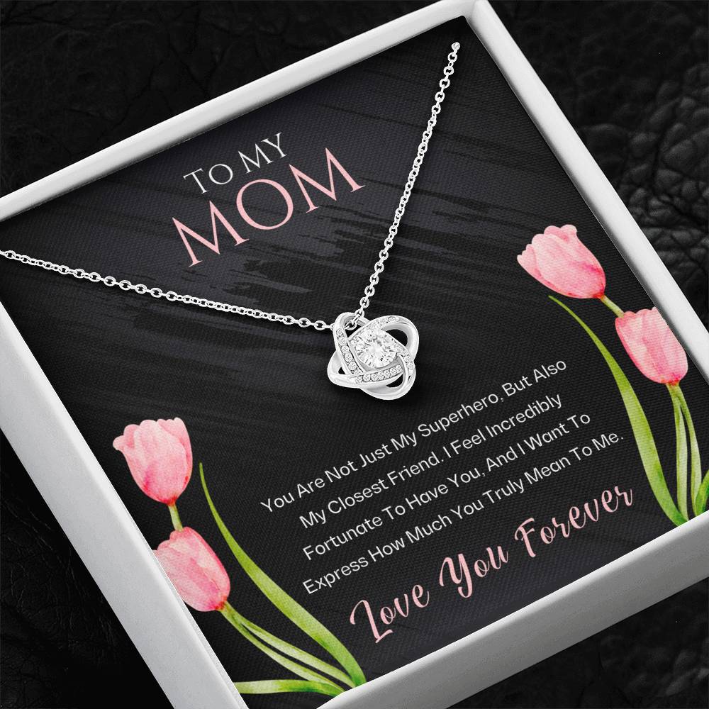 Jewelry To My Mom, You Are My Superhero - Love Knot Necklace GiftsByJeff Gifts By Jeff Pittsburgh PA