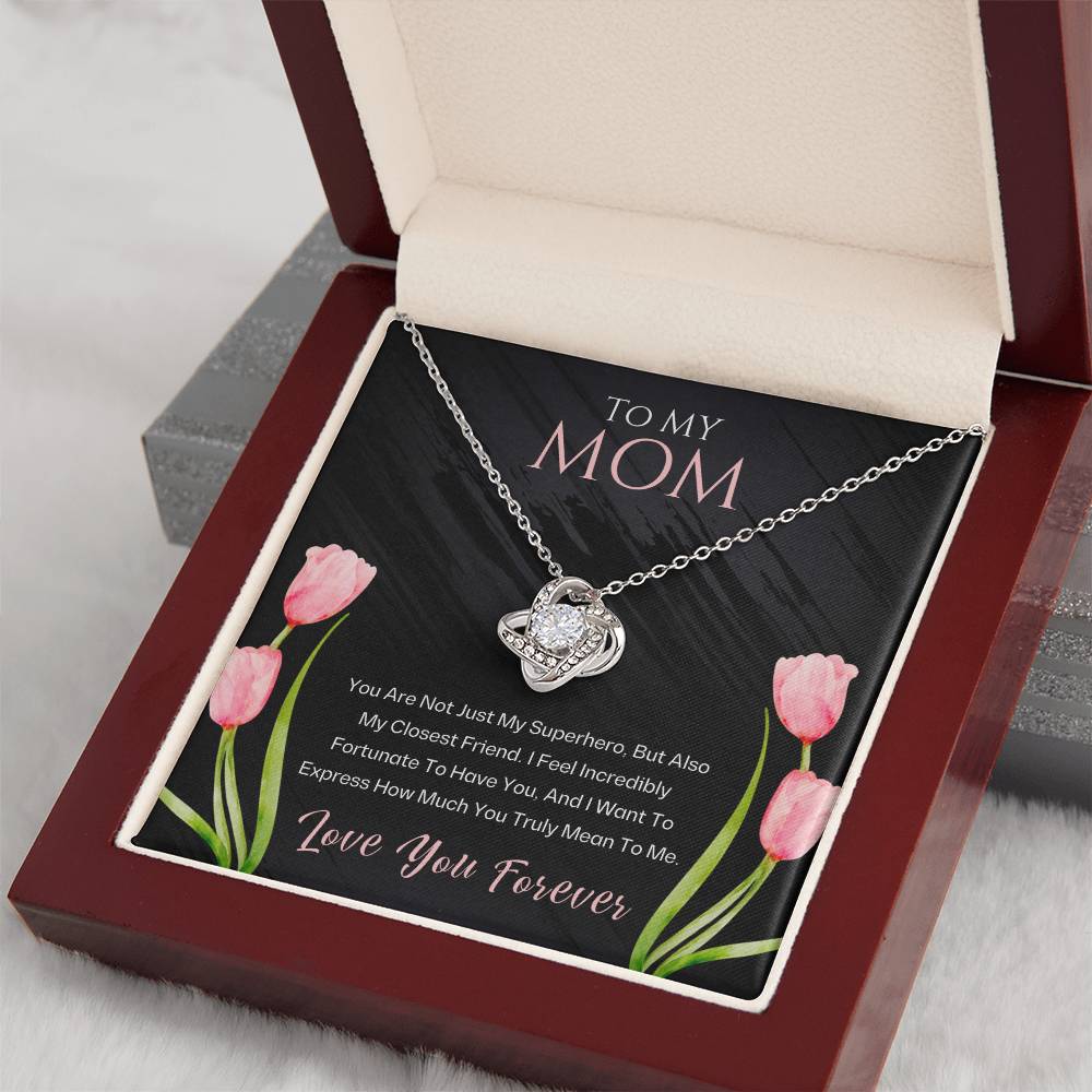 Jewelry To My Mom, You Are My Superhero - Love Knot Necklace GiftsByJeff Gifts By Jeff Pittsburgh PA