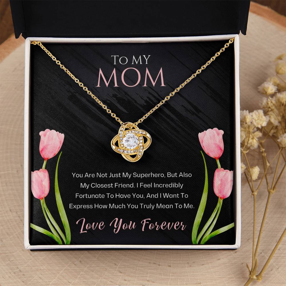 Jewelry To My Mom, You Are My Superhero - Love Knot Necklace GiftsByJeff Gifts By Jeff Pittsburgh PA