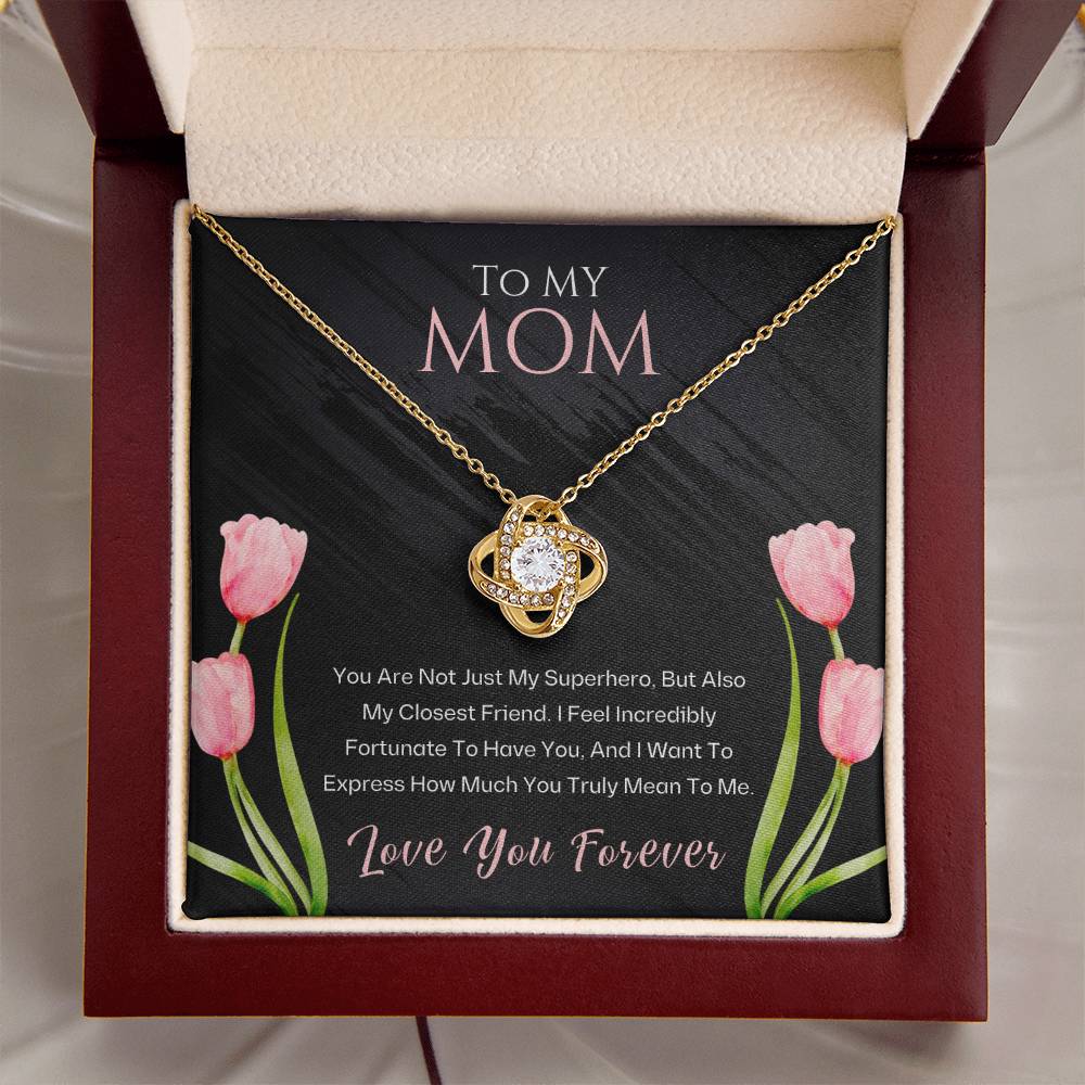 Jewelry To My Mom, You Are My Superhero - Love Knot Necklace GiftsByJeff Gifts By Jeff Pittsburgh PA