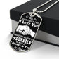 Jewelry To My Son, Believe In Yourself As Much As I Believe In You, Love Dad - Graphic Dog Tag Necklace GiftsByJeff Gifts By Jeff Pittsburgh PA