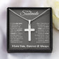 Jewelry To My Soulmate, In Your Soul I Have Found My Mate - Stainless Steel Cross Necklace GiftsByJeff Gifts By Jeff Pittsburgh PA