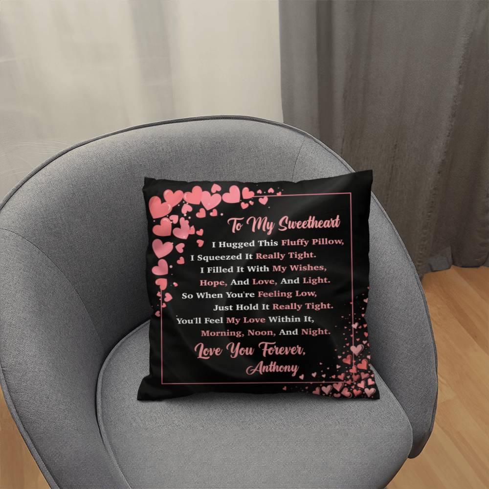 Jewelry To My Sweetheart - Personalized Pillow - You'll Feel My Love Within It, Love You Forever. - Classic Throw Pillow GiftsByJeff Gifts By Jeff Pittsburgh PA