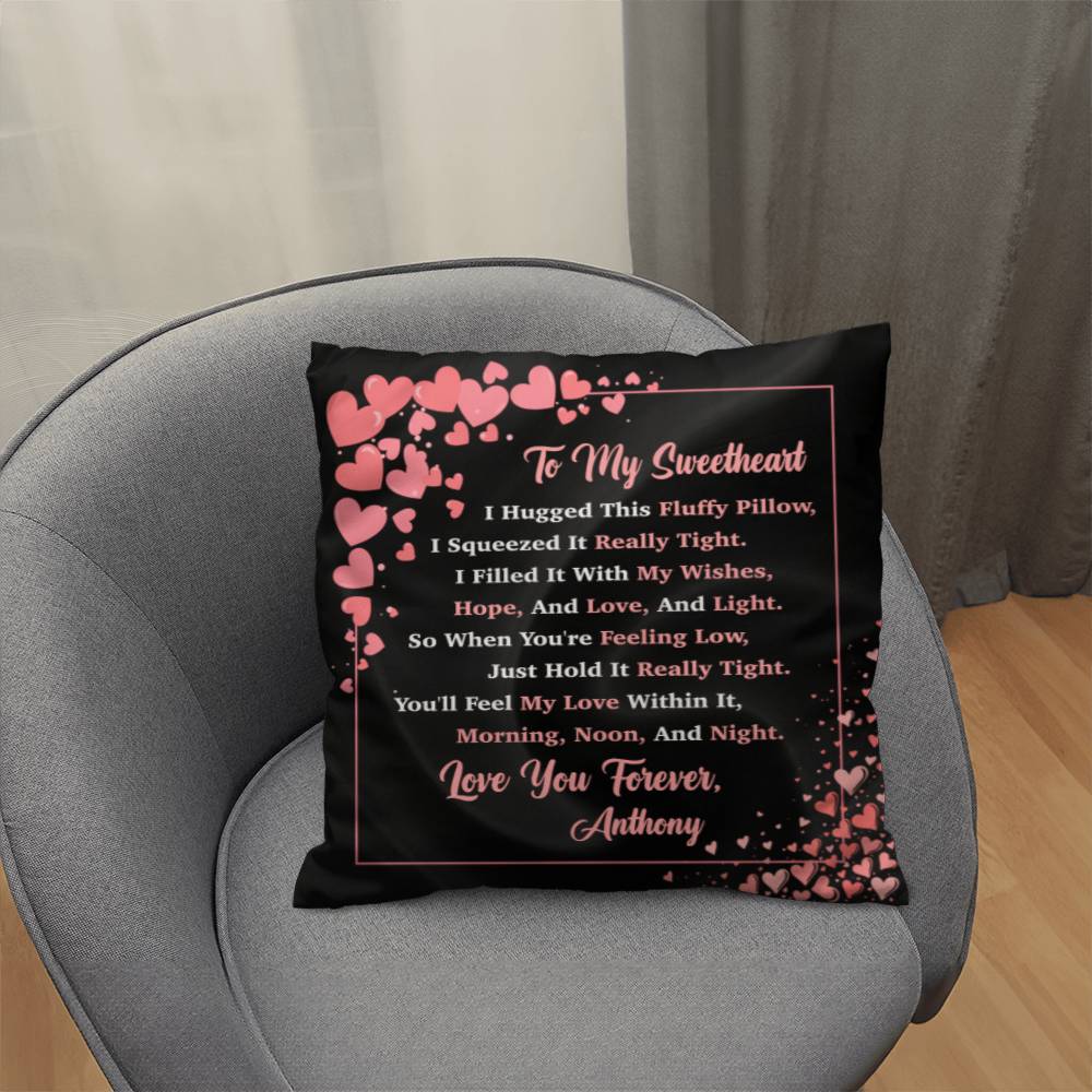 Jewelry To My Sweetheart - Personalized Pillow - You'll Feel My Love Within It, Love You Forever. - Classic Throw Pillow GiftsByJeff Gifts By Jeff Pittsburgh PA