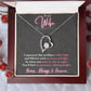 Jewelry To My Wife - So when you wear it, day or night, You'll feel my presence, shining bright. - Forever Love Necklace GiftsByJeff Gifts By Jeff Pittsburgh PA