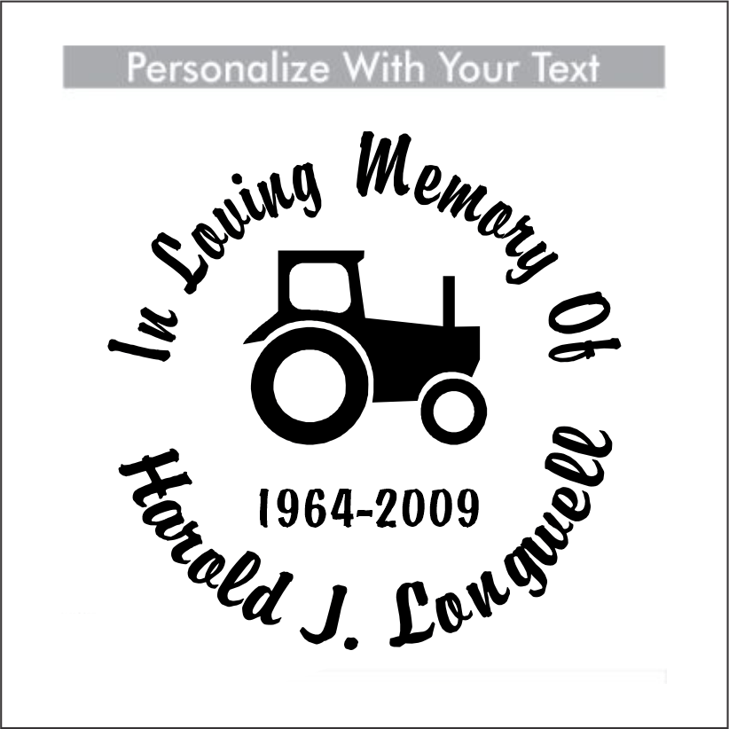 Car Decals Tractor - Celebration Of Life Decal GiftsByJeff Gifts By Jeff Pittsburgh PA