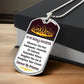 Jewelry Vertical - To My Badass Daughter - Remember Whose Daughter You Are And Straighten Your Crown! - Dog Tag Necklace GiftsByJeff Gifts By Jeff Pittsburgh PA