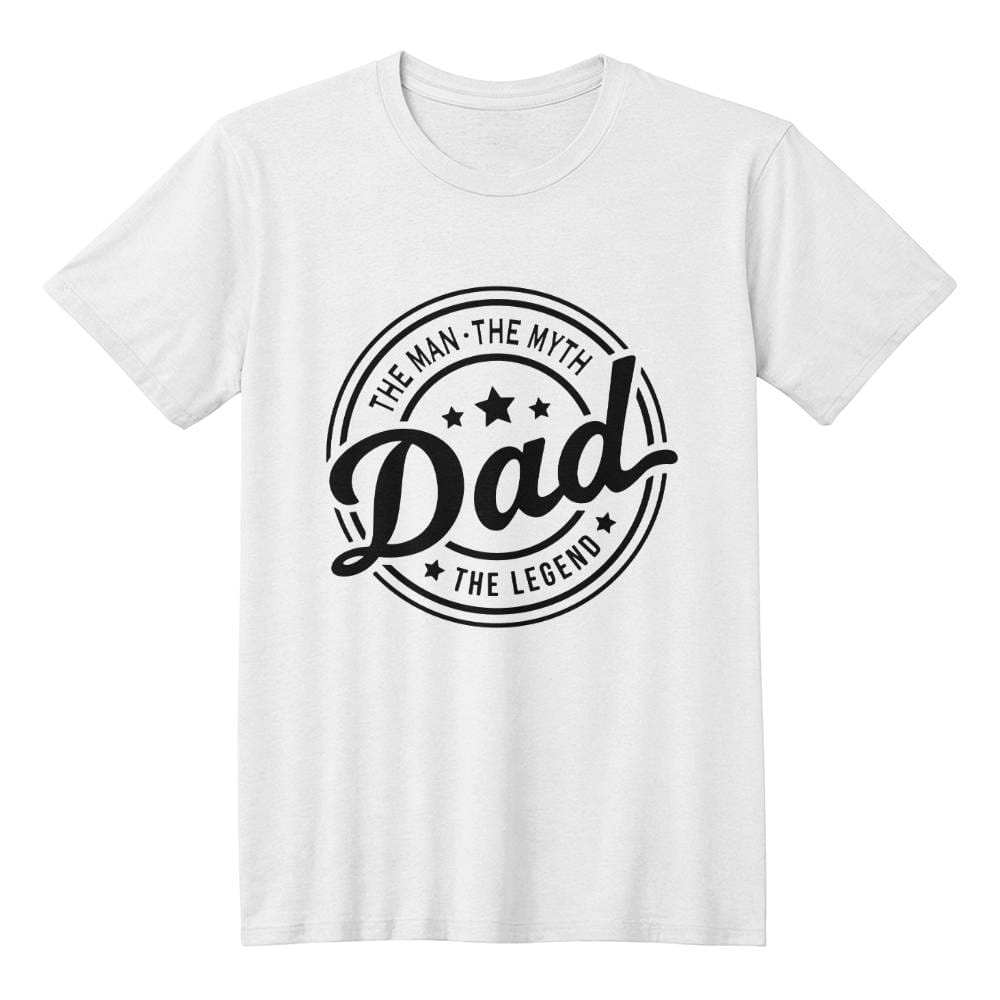 Jewelry White / 2XL DAD - The Man, The Myth, The Legend - White Men's T-shirt GiftsByJeff Gifts By Jeff Pittsburgh PA