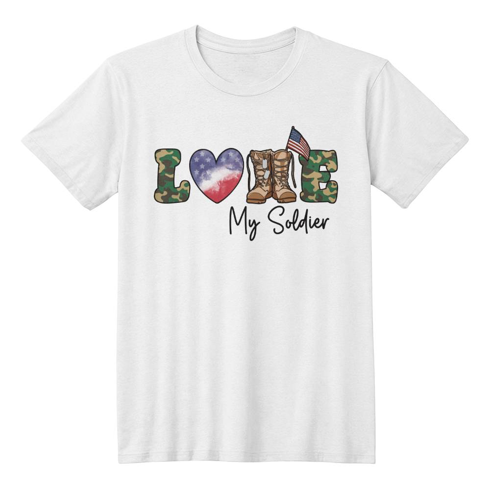 Jewelry White / 2XL Love My Soldier Unisex T-Shirt GiftsByJeff Gifts By Jeff Pittsburgh PA