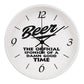 Jewelry White / Black BEER, The Official Sponsor Of A Damn Good Time - 10" Wood Framed Wall Clock GiftsByJeff Gifts By Jeff Pittsburgh PA