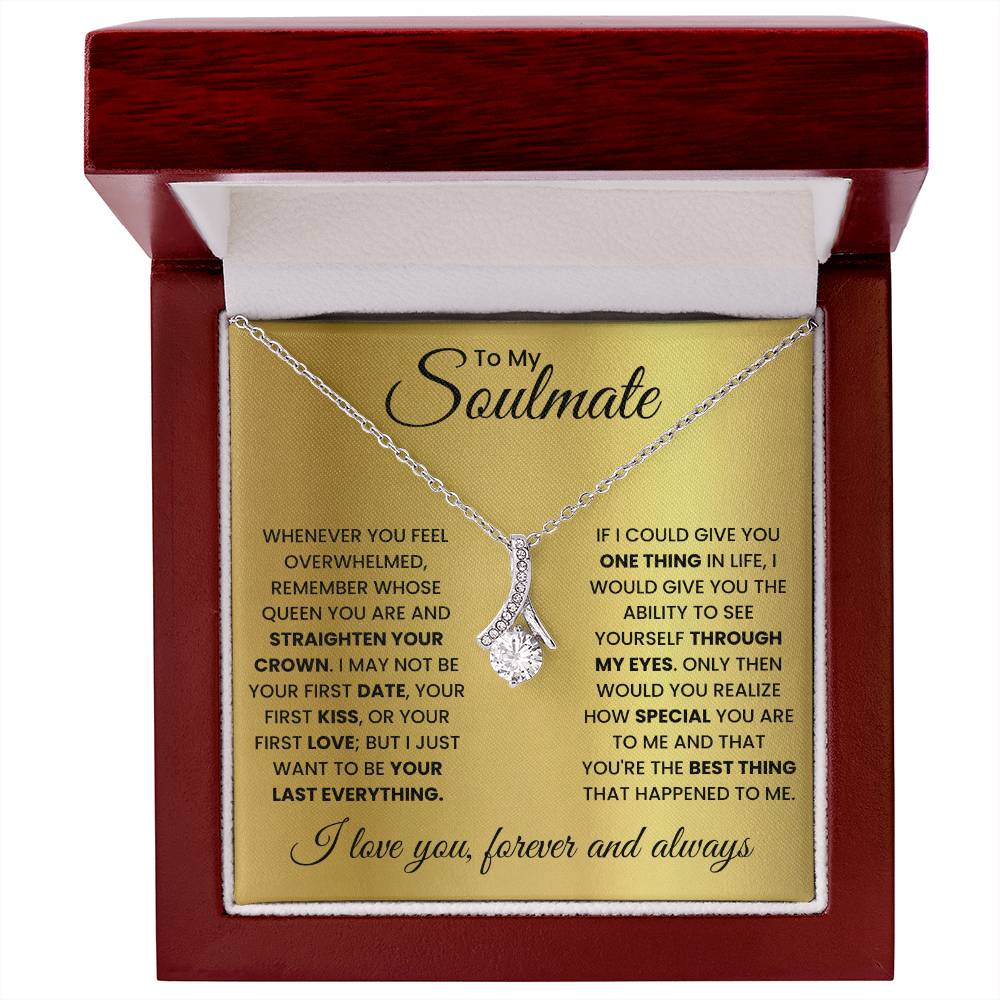 Jewelry White Gold Finish / Luxury Box To My Soulmate, You're The Best Thing That Happened To Me - Alluring Beauty necklace GiftsByJeff Gifts By Jeff Pittsburgh PA