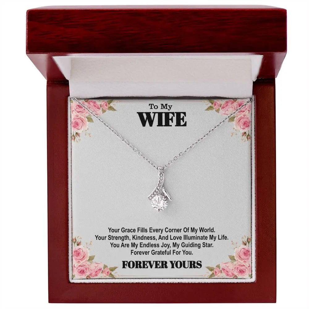 Jewelry White Gold Finish / Luxury Box You Are My Endless Joy ~ Alluring Beauty Necklace (Personalized) GiftsByJeff Gifts By Jeff Pittsburgh PA