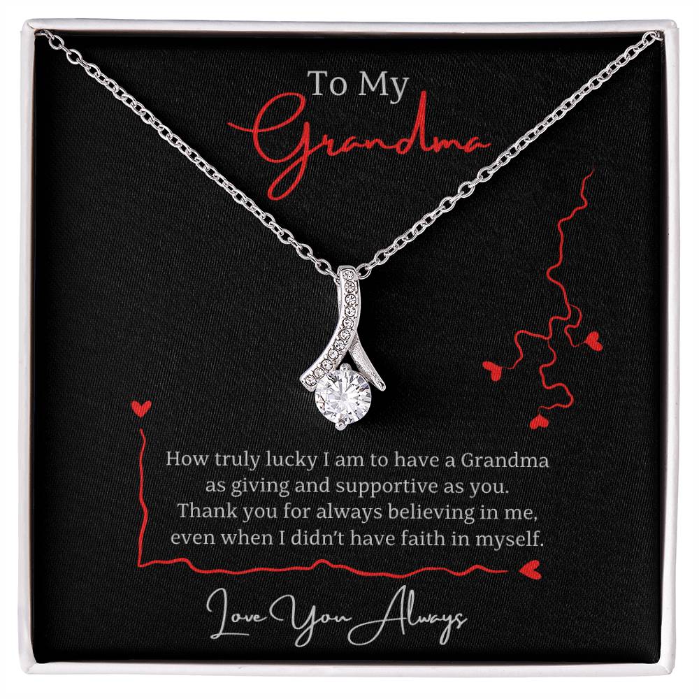 Jewelry White Gold Finish / Standard Box To My Grandma, How truly lucky I am to have a Grandma as giving and supportive as you. - Love You Always GiftsByJeff Gifts By Jeff Pittsburgh PA