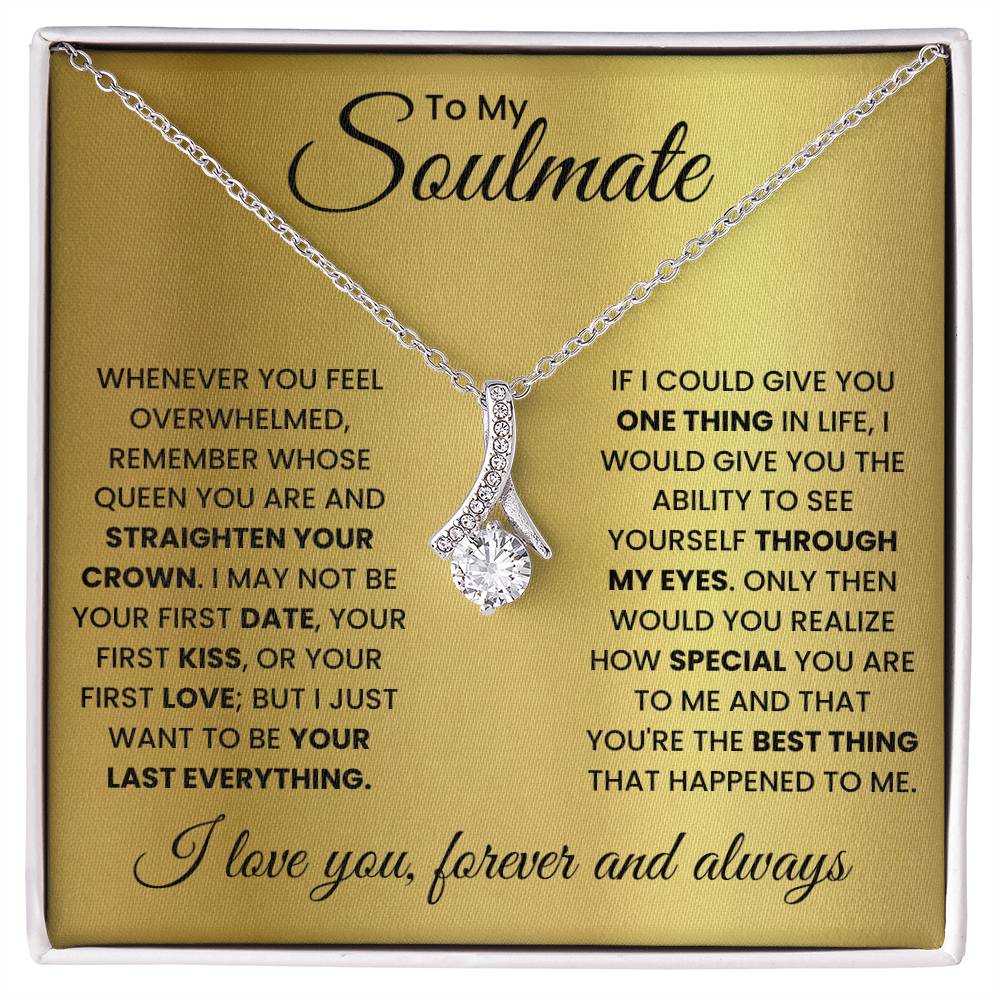 Jewelry White Gold Finish / Standard Box To My Soulmate, You're The Best Thing That Happened To Me - Alluring Beauty necklace GiftsByJeff Gifts By Jeff Pittsburgh PA