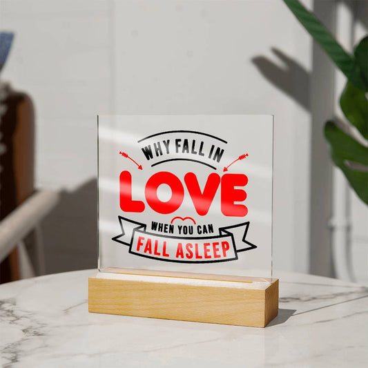 Jewelry Wooden Base Why Fall In Love ~ Acrylic Square Plaque GiftsByJeff Gifts By Jeff Pittsburgh PA